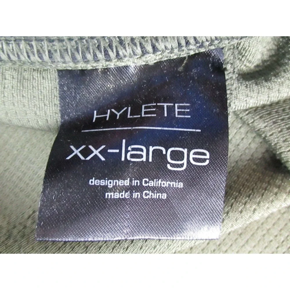 Hylete Jogger Pants Mens Size XXL Green Zip Pocket Drawstring Tapered Active Gym